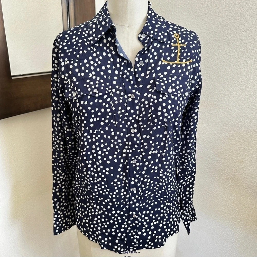 Sandrine Rose X Free People Polka Dot Button Down Shirt - NWT - X-Small